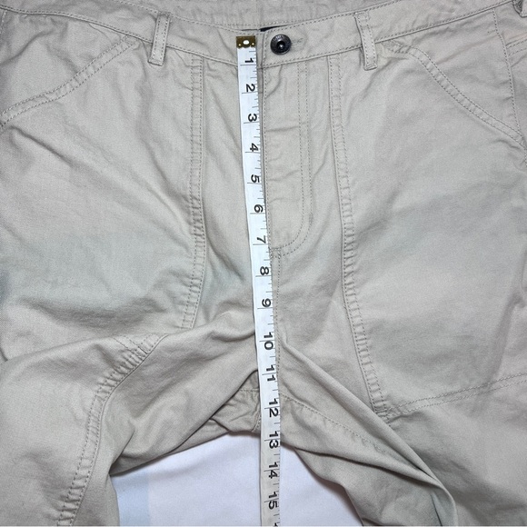 Mountain Hardwear Cotton Ridge High Waisted  Cream Colored Pant - Size 12 - Picture 10 of 10